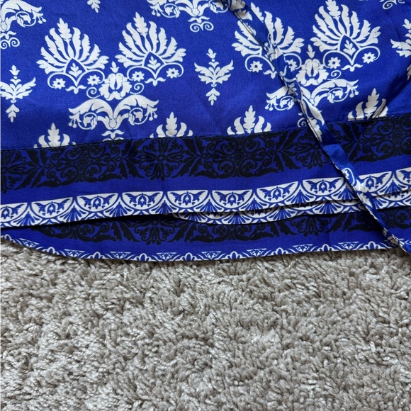 Zara Blue and White Asymmetrical Skirt - Picture 3 of 8